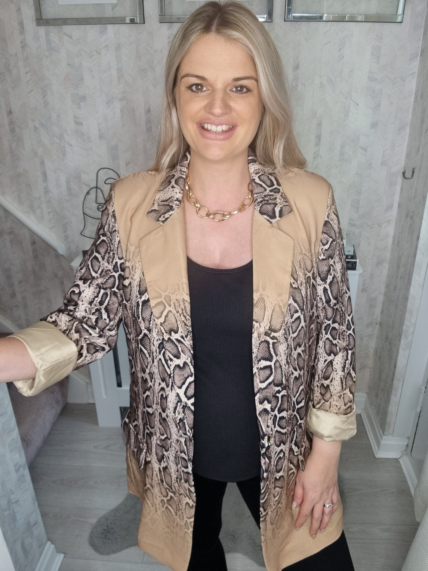 RITA OVERSIZED SNAKE PRINT BLAZER (ALSO AVAILABLE IN LEOPARD)