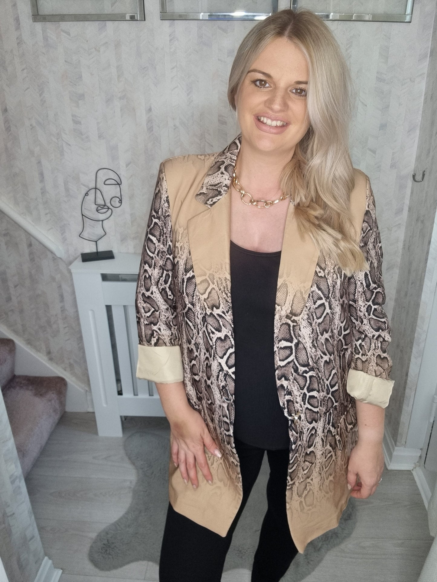 RITA OVERSIZED SNAKE PRINT BLAZER (ALSO AVAILABLE IN LEOPARD)