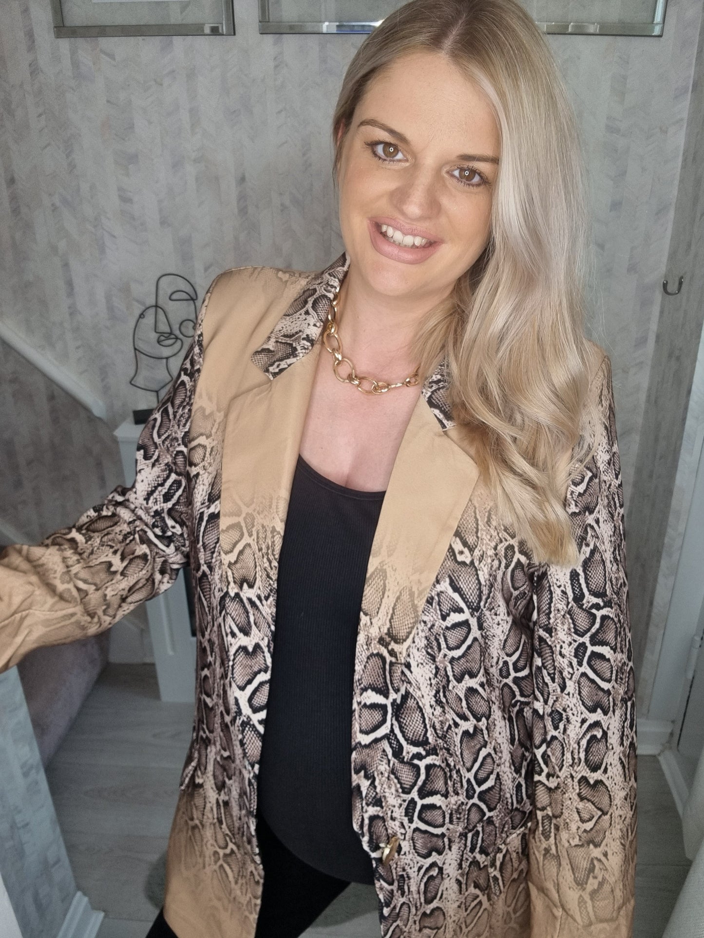 RITA OVERSIZED SNAKE PRINT BLAZER (ALSO AVAILABLE IN LEOPARD)