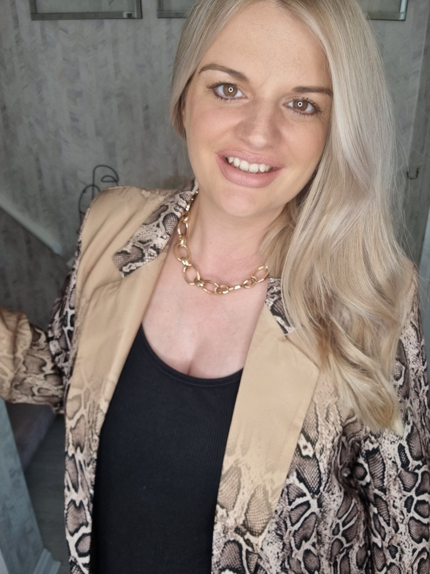 RITA OVERSIZED SNAKE PRINT BLAZER (ALSO AVAILABLE IN LEOPARD)