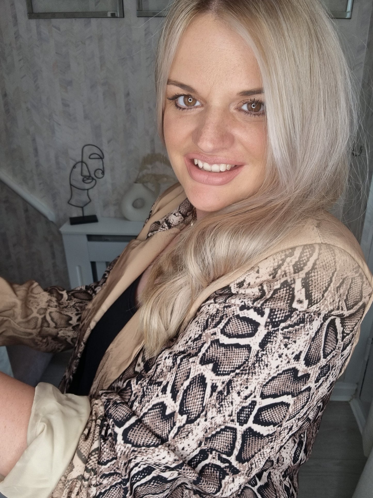 RITA OVERSIZED SNAKE PRINT BLAZER (ALSO AVAILABLE IN LEOPARD)