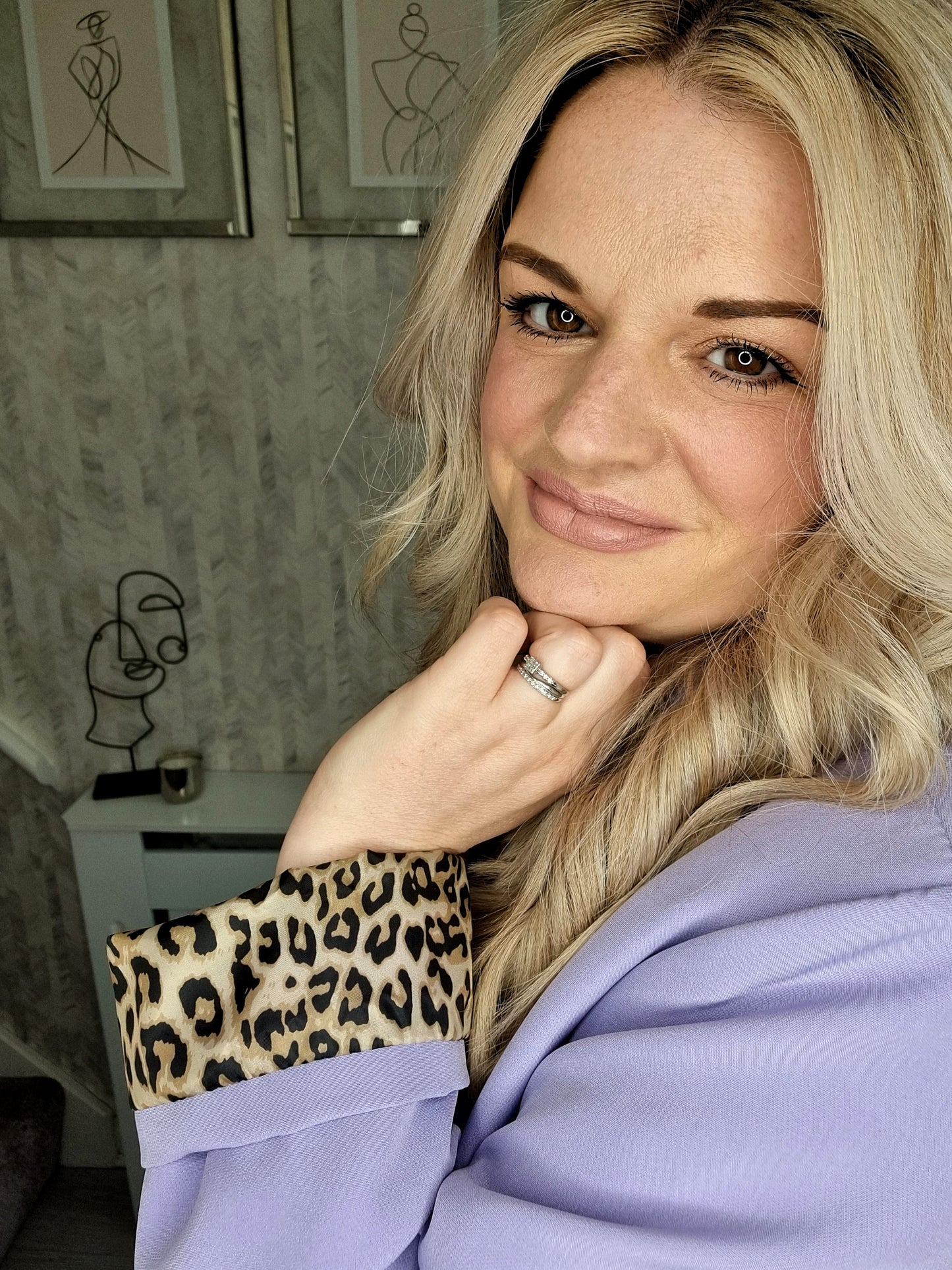 LAURA LEOPARD CUFF BLAZER - LILAC (MORE COLOURS AVAILABLE)