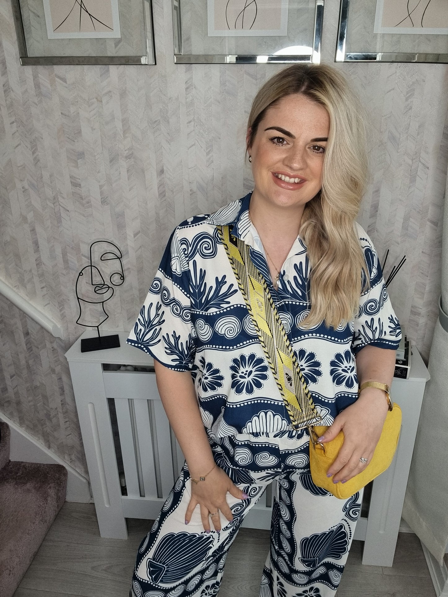 SHELLEY TWO PIECE SEASHELL CO-ORD SET - NAVY (MORE COLOURS AVAILABLE)