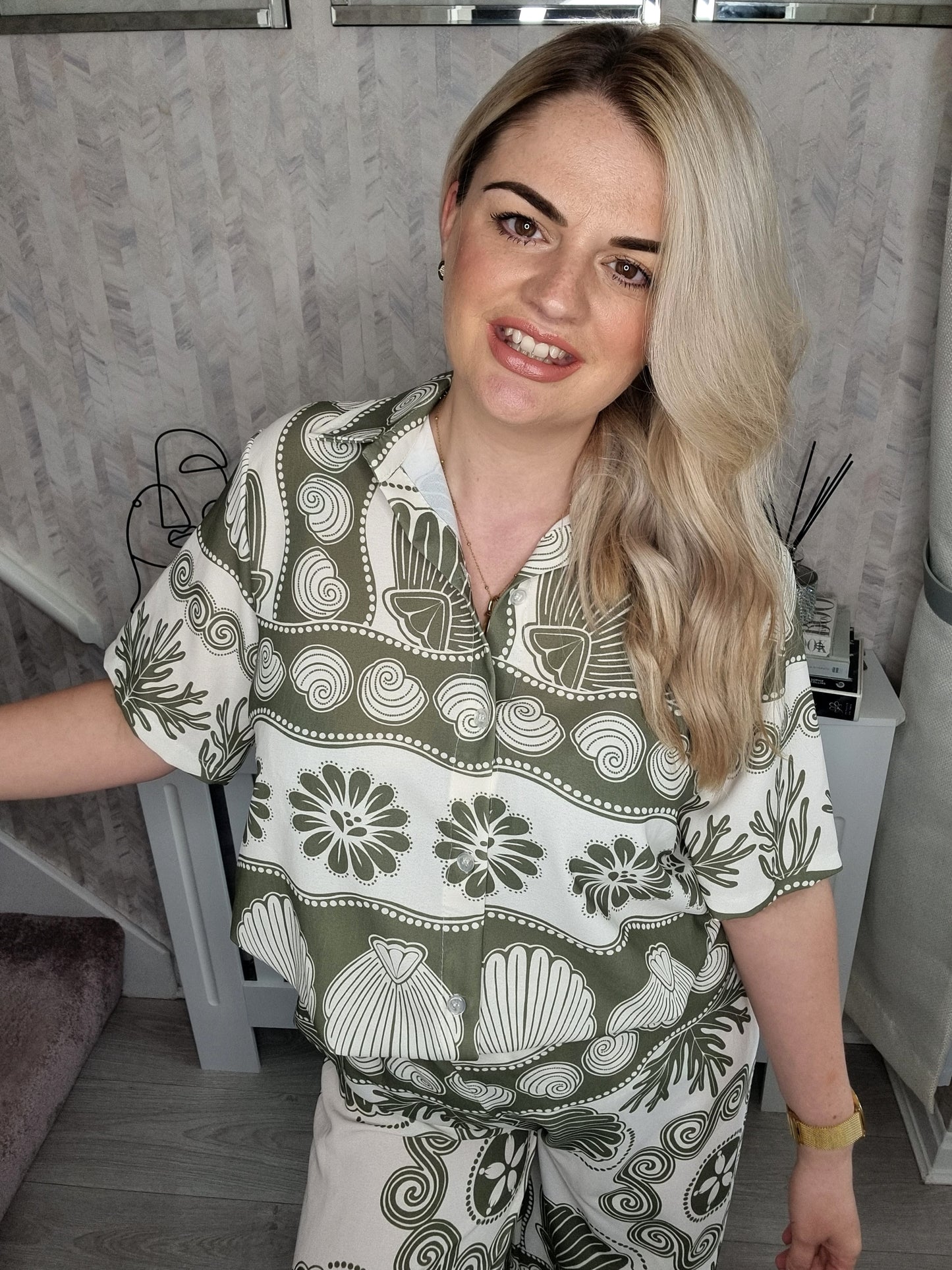 SHELLEY TWO PIECE SEASHELL CO-ORD SET - KHAKI (MORE COLOURS AVAILABLE)