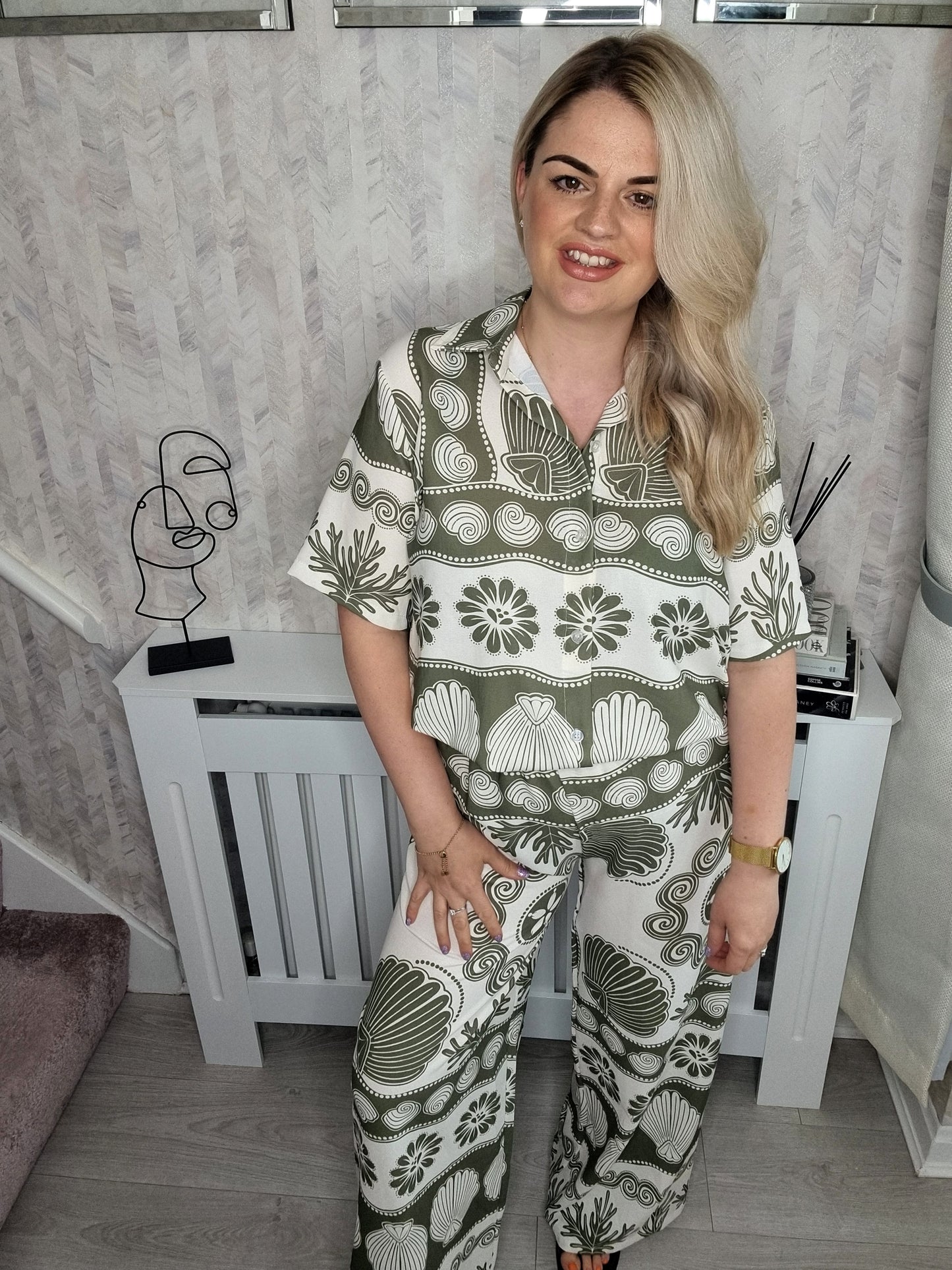 SHELLEY TWO PIECE SEASHELL CO-ORD SET - KHAKI (MORE COLOURS AVAILABLE)