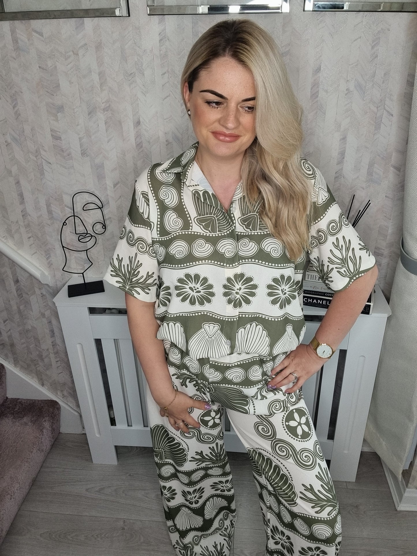 SHELLEY TWO PIECE SEASHELL CO-ORD SET - KHAKI (MORE COLOURS AVAILABLE)