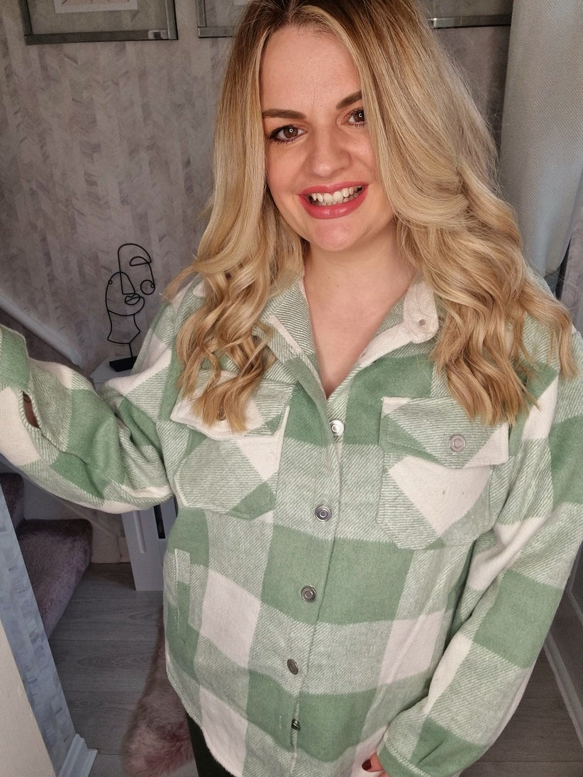 ERIN GREEN CHECK JACKET