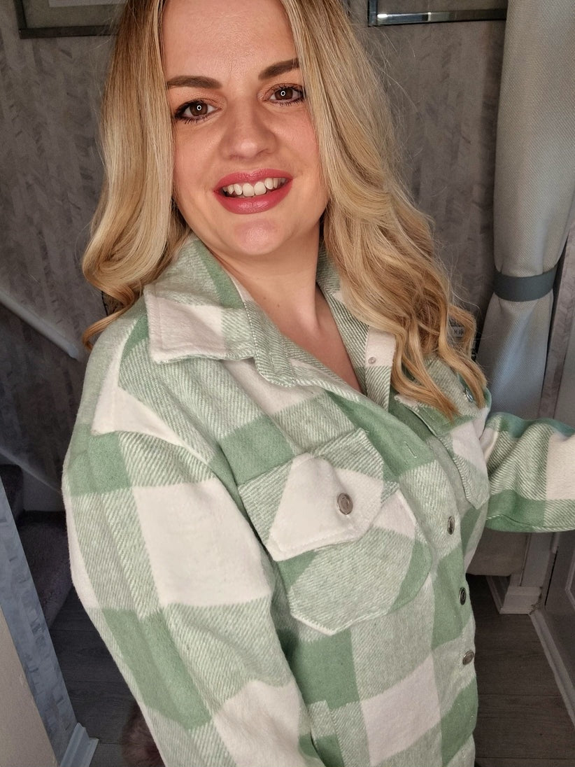 ERIN GREEN CHECK JACKET