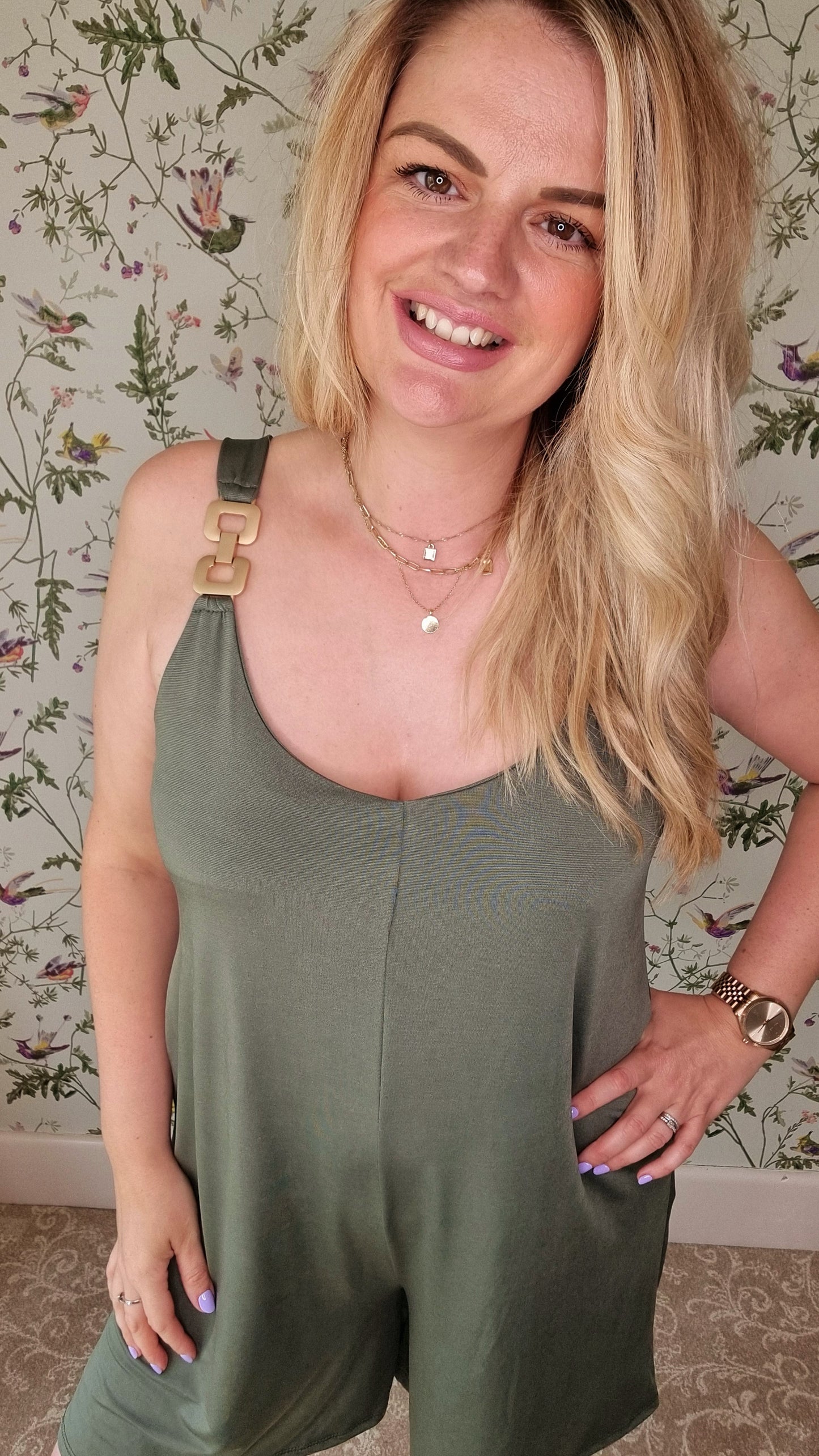 CARI RELAXED PLAYSUIT - KHAKI
