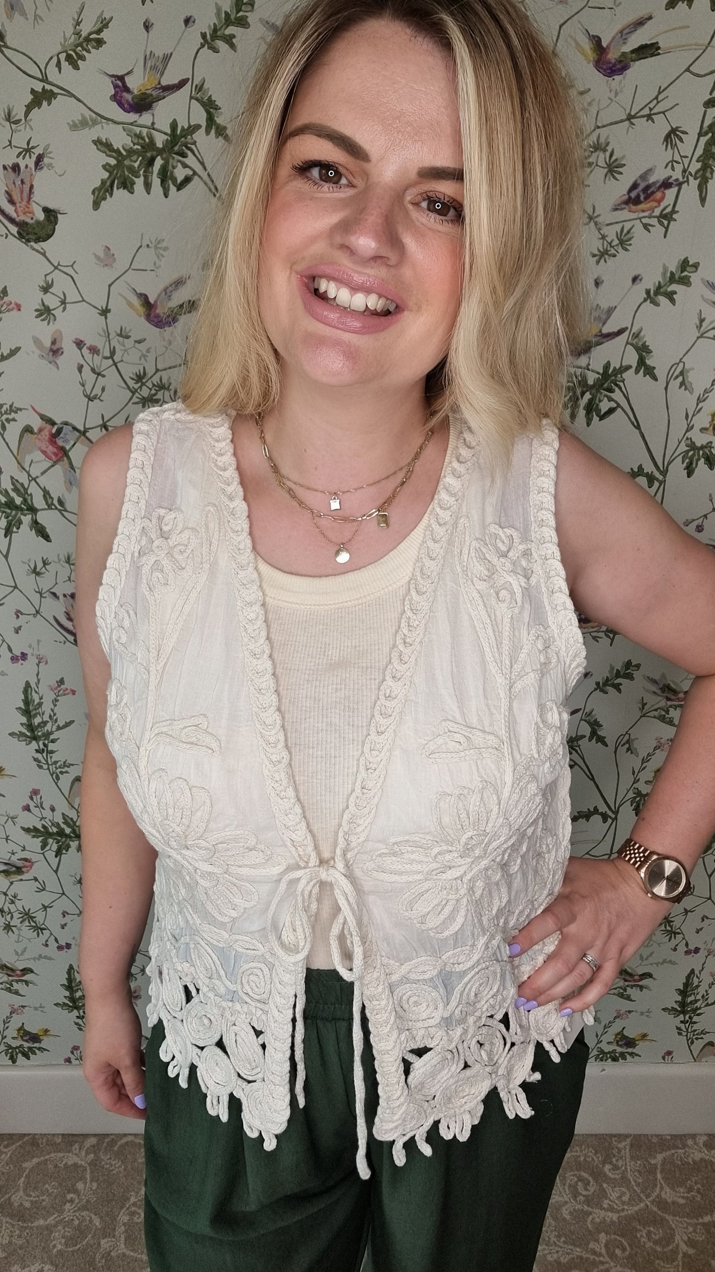 ALBA TIE FRONT WAISTCOAT