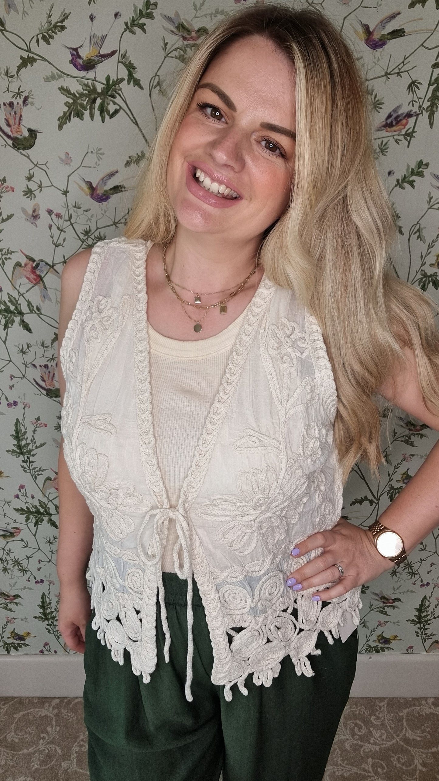 ALBA TIE FRONT WAISTCOAT