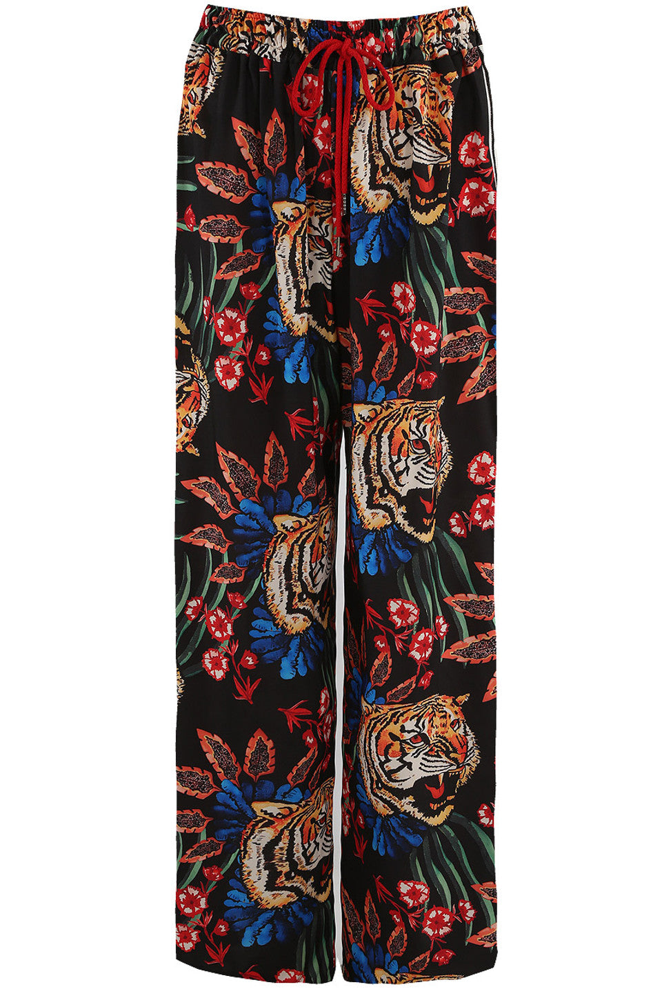 CHELSIE TIGER WIDE LEG PANTS WITH SIDE STRIP