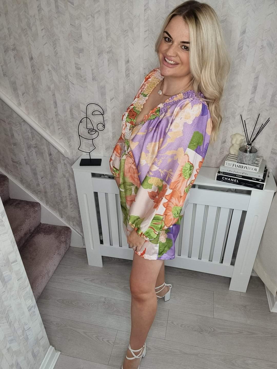 PARIS ELASTICATED SILKY PLAYSUIT - LILAC/PEACH (MORE COLOURS AVAILABLE)