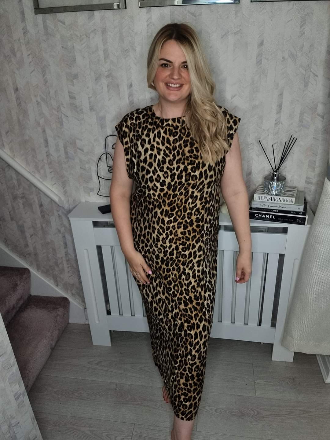 SHAUNA LEOPARD PRINT MIDI DRESS
