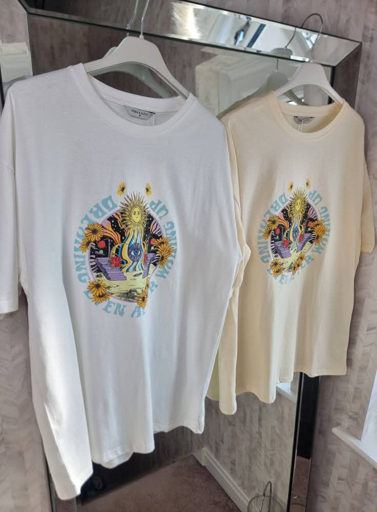SIENNA DREAMER T SHIRT - CREAM