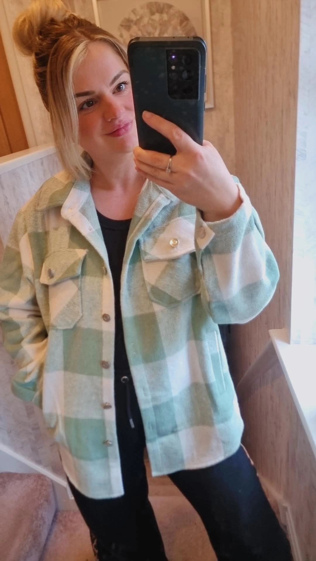 ERIN GREEN CHECK JACKET