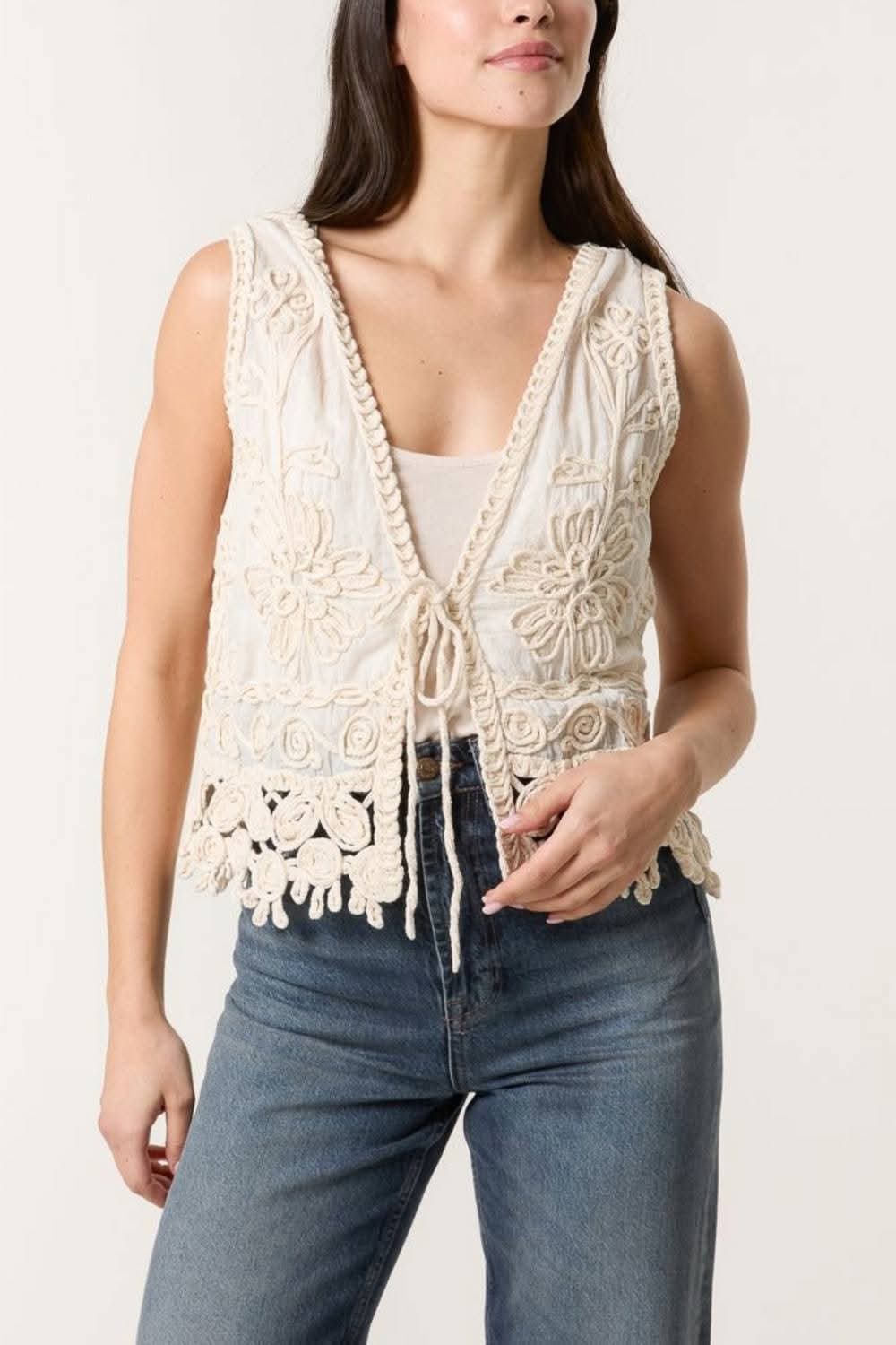 ALBA TIE FRONT WAISTCOAT