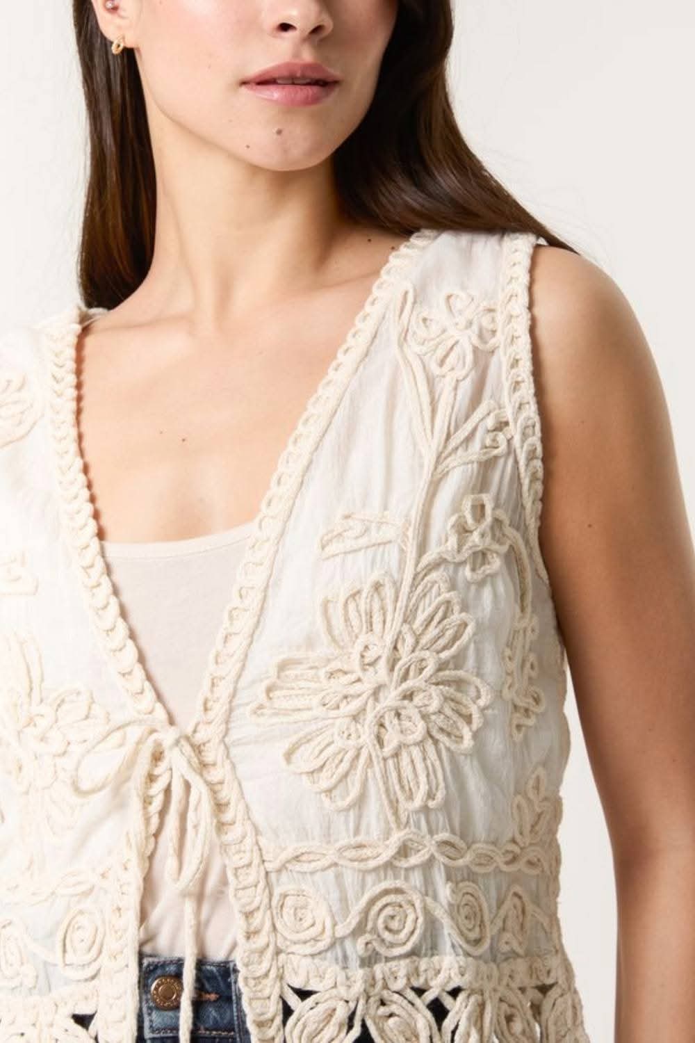 ALBA TIE FRONT WAISTCOAT