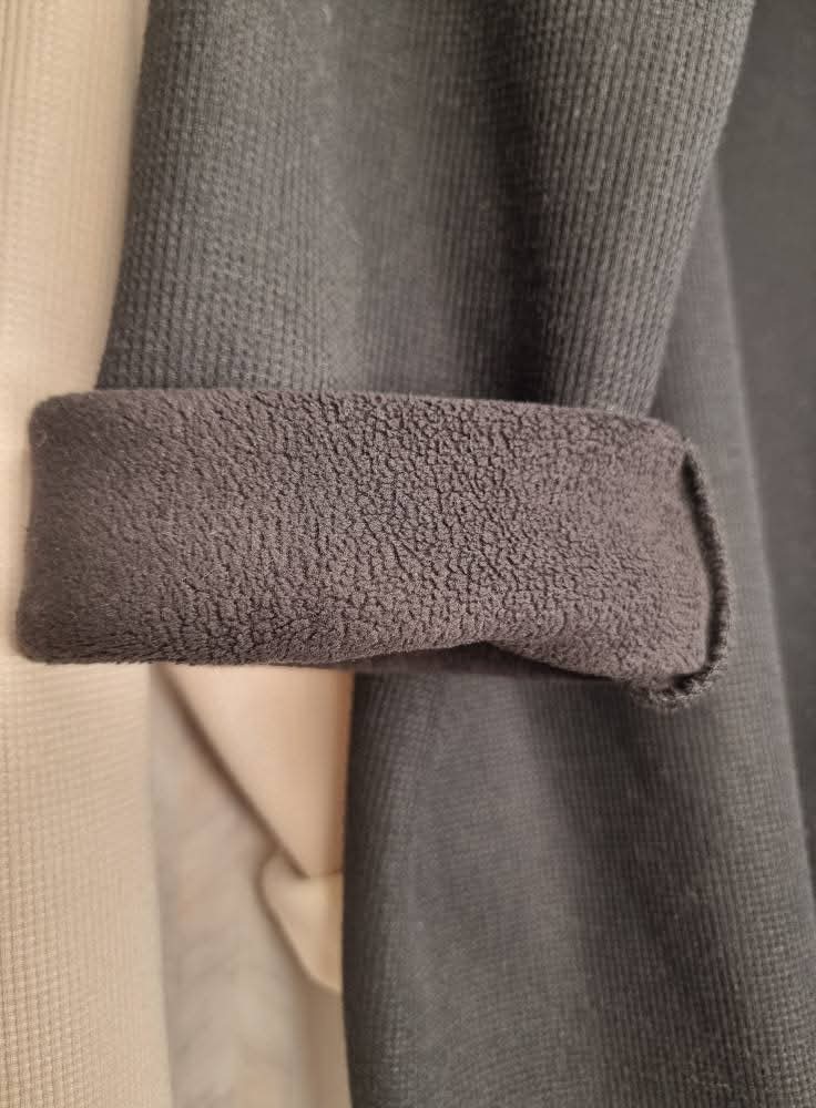 AMELIA FLEECE LINED OVERSIZE SWEATER - BLACK