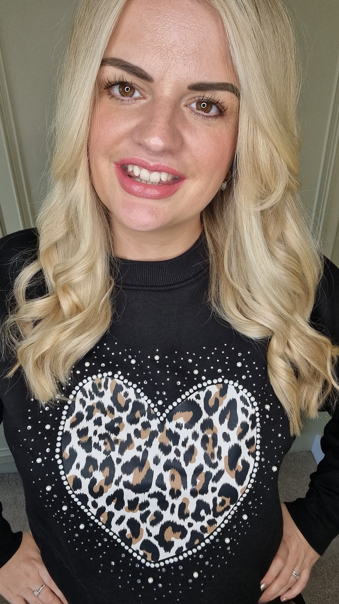 HANNAH EMBELLISHED HEART SWEATER