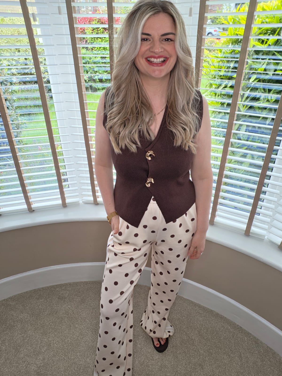 DOTTY POLKA DOT SIDE STRIPE JOGGERS
