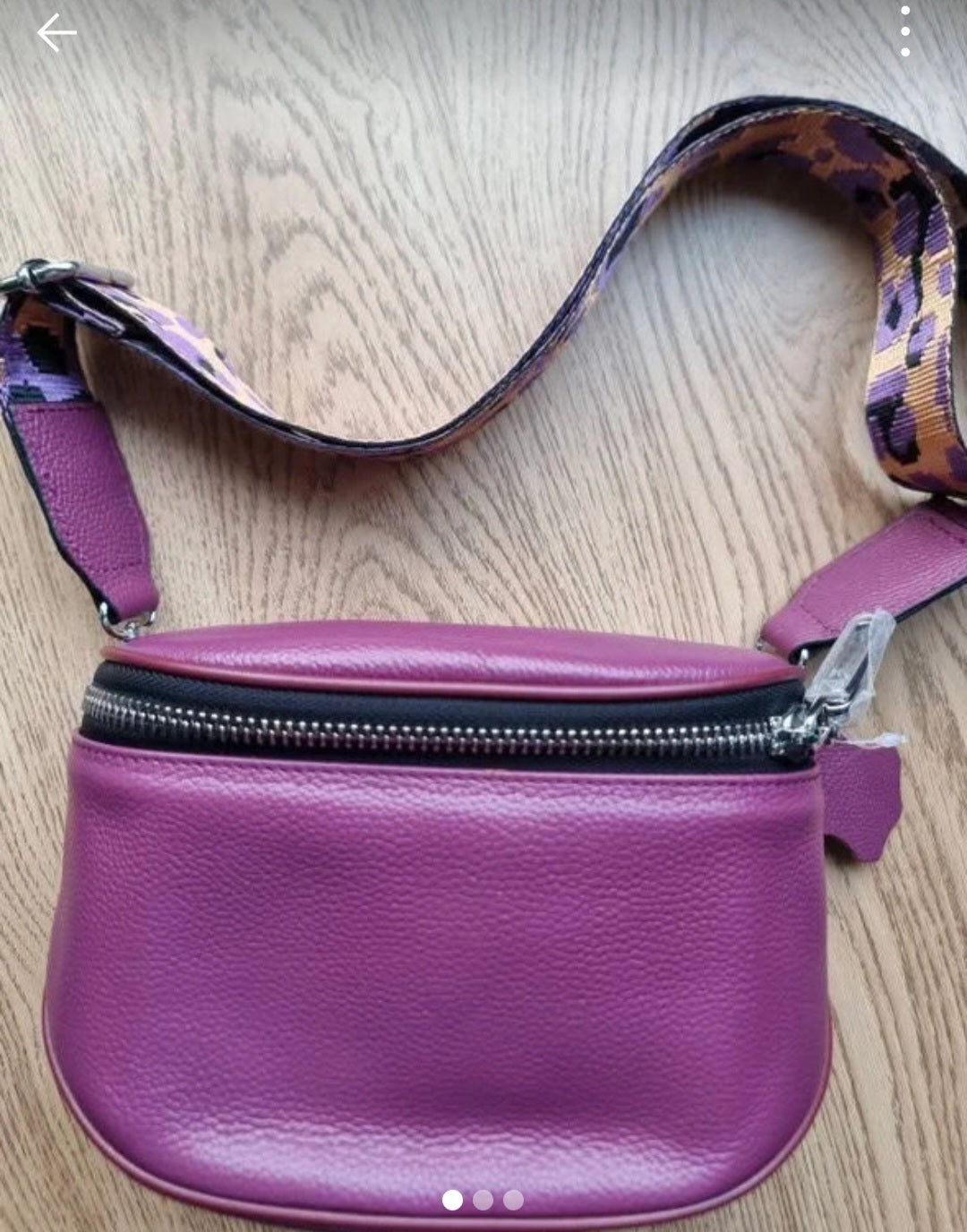 RUBY GENUINE LEATHER SADDLE/BUM BAG - PLUM (MORE COLOURS AVAILABLE)