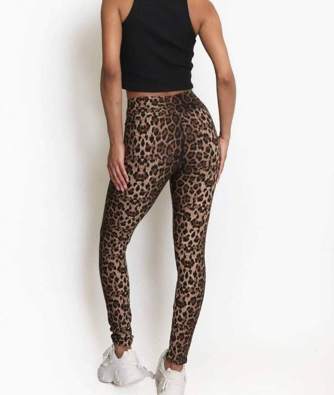 APRIL LEOPARD PRINT STRETCH LEGGINGS