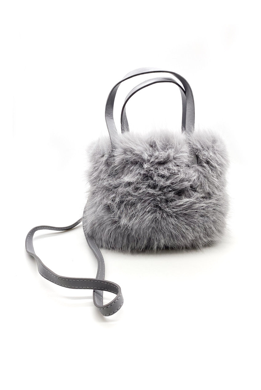 VERITY FLUFFY BAG - GREY