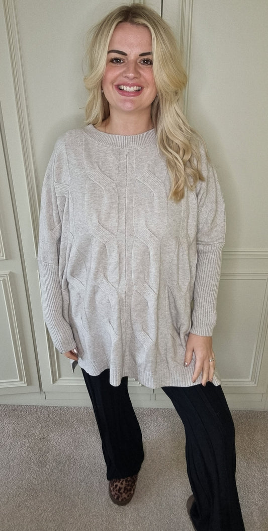 CASSIA CABLE KNIT JUMPER - OATMEAL (MORE COLOURS AVAILABLE)