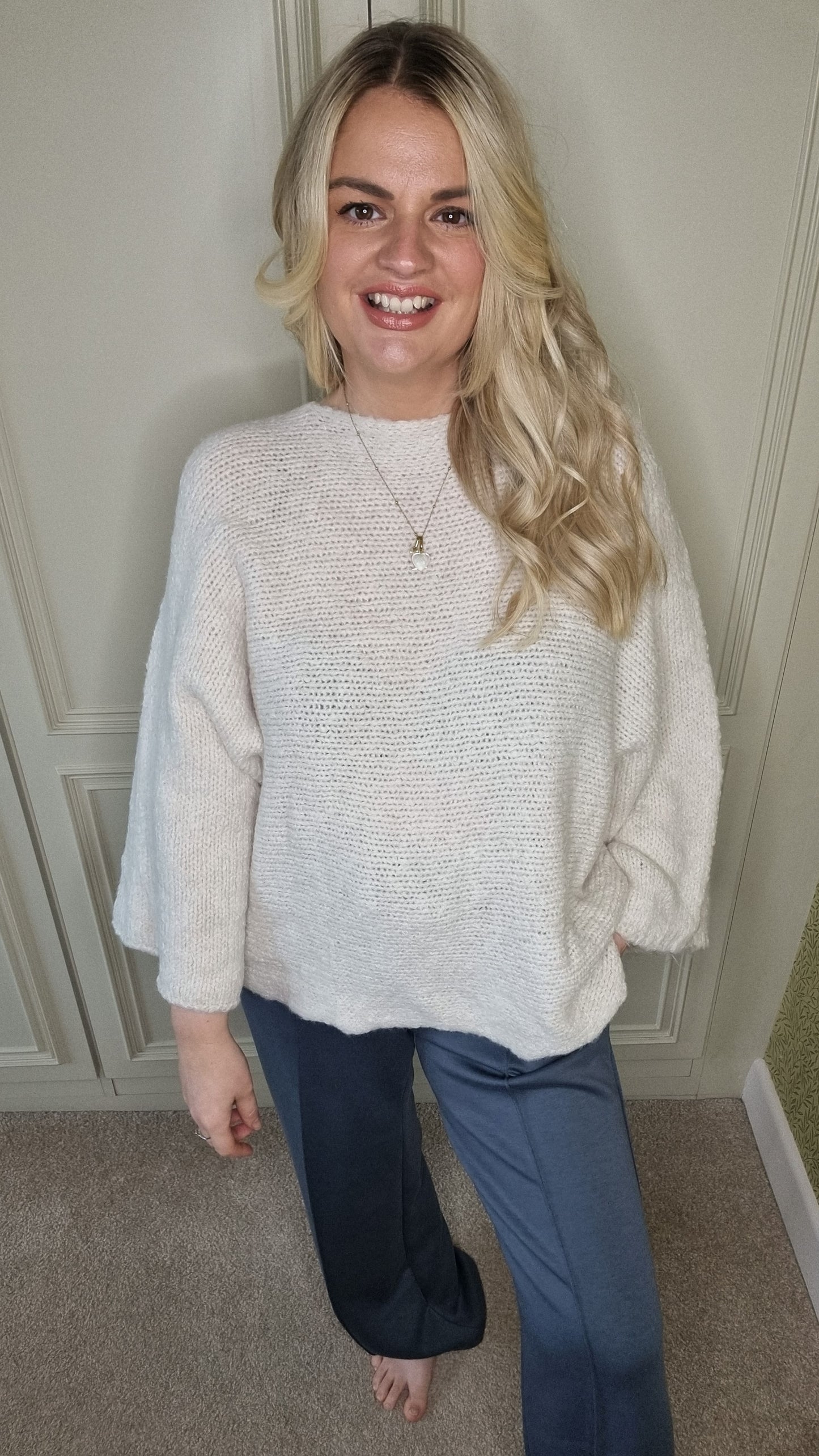 DANA WIDE LEG JOGGERS - SMOKEY