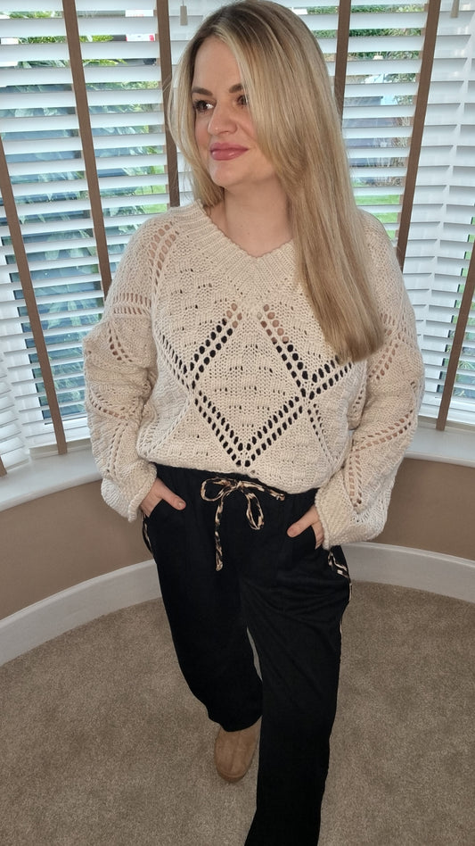 MIA KNIT JUMPER - BEIGE