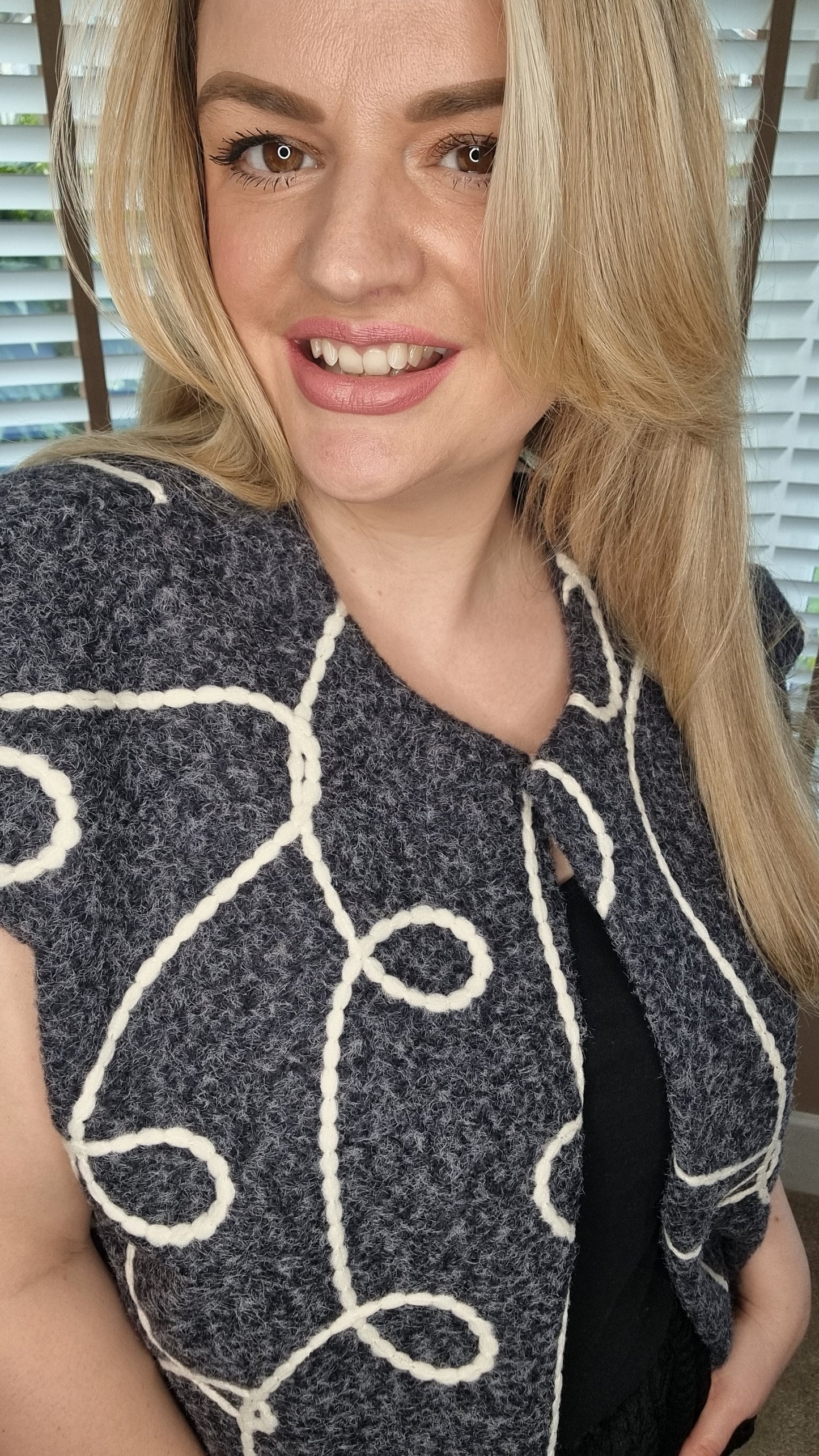 TABITHA BRUSHED FEEL CHARCOAL WAISTCOAT