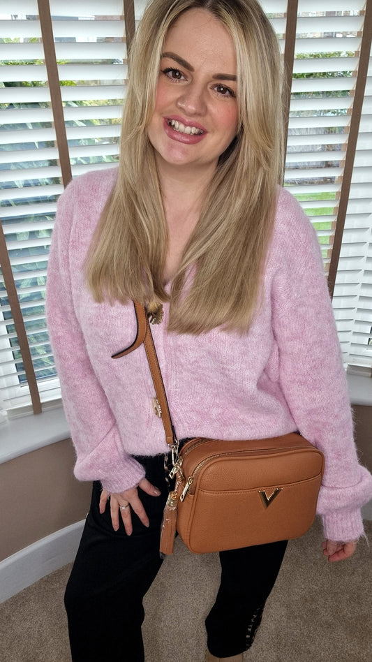 VIOLA CROSS BODY BAG - BROWN/TAN