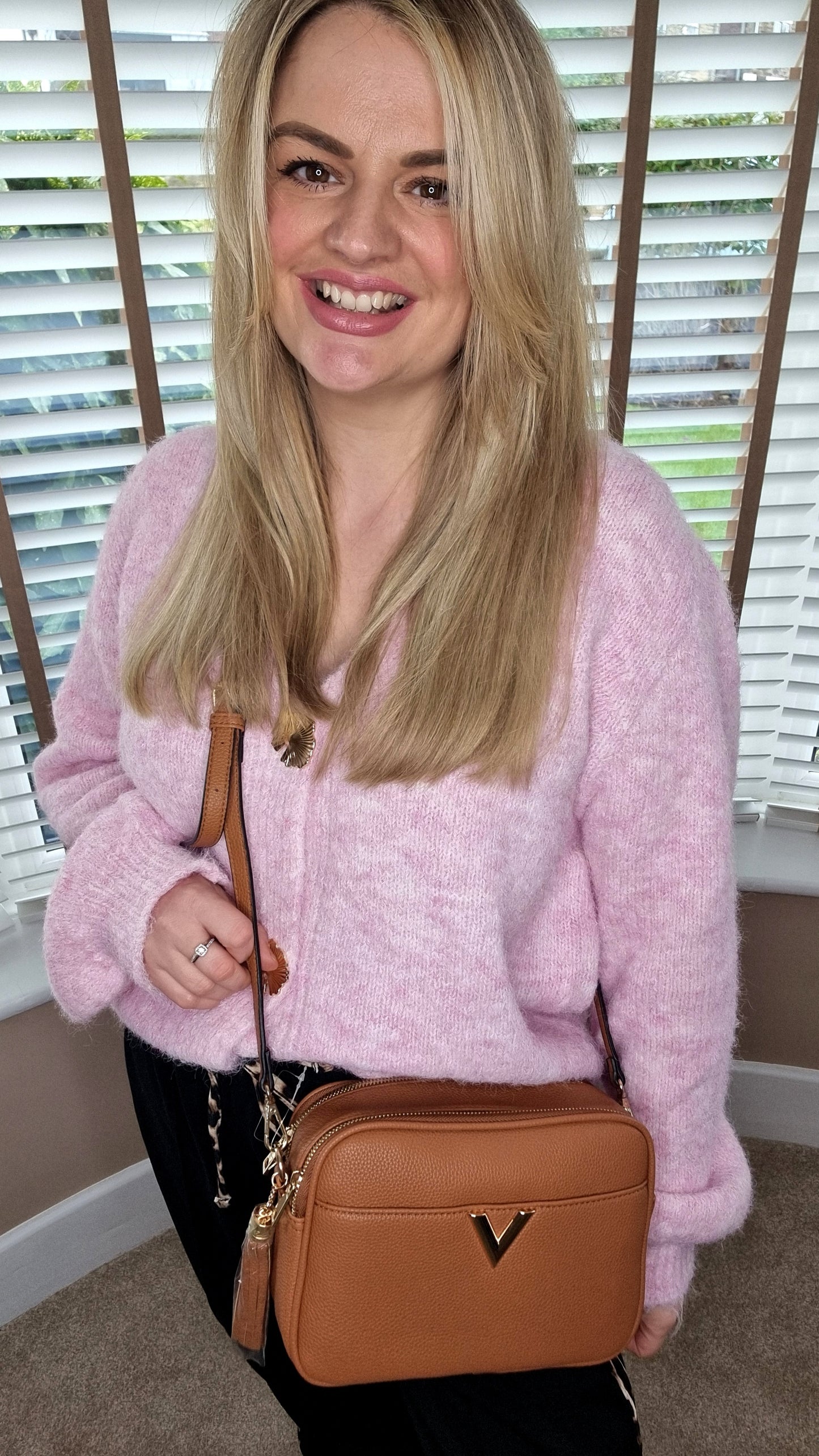 VIOLA CROSS BODY BAG - BROWN/TAN