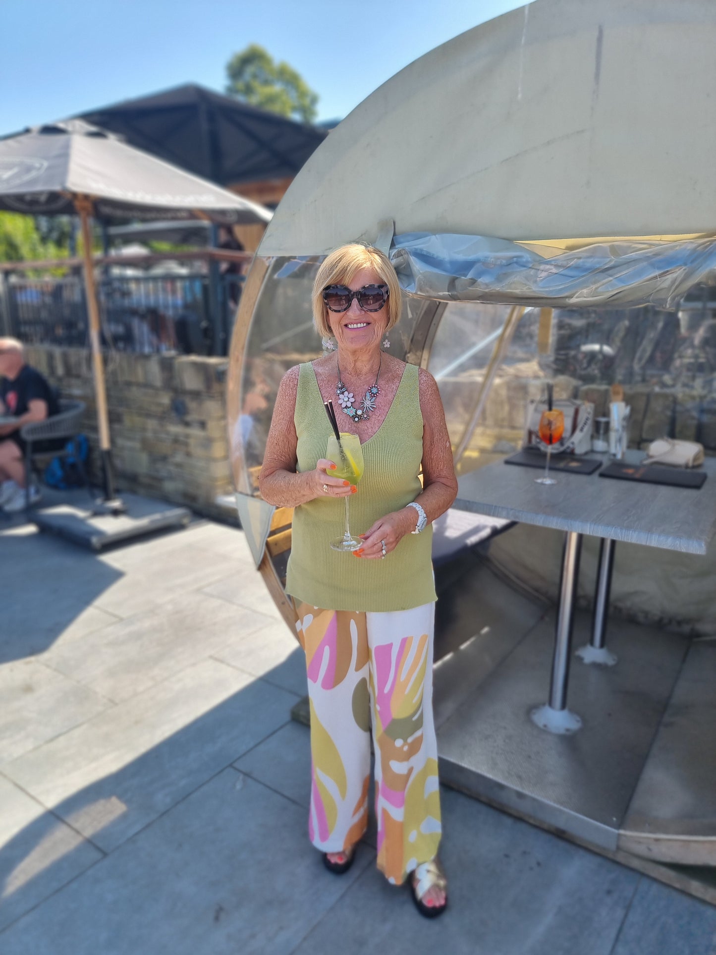 FREYA BRIGHT LEAF WIDE LEG TROUSERS
