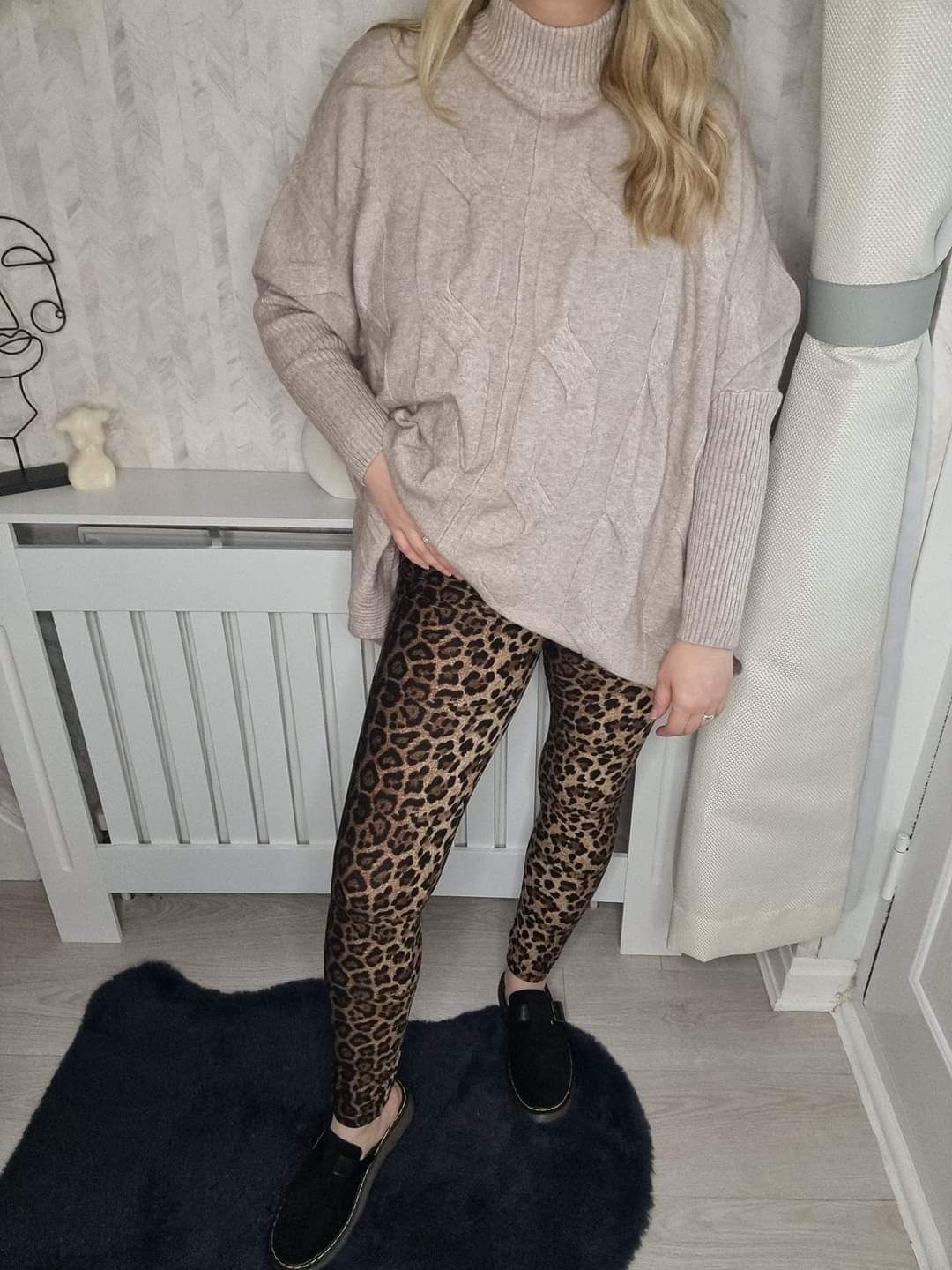 APRIL LEOPARD PRINT STRETCH LEGGINGS