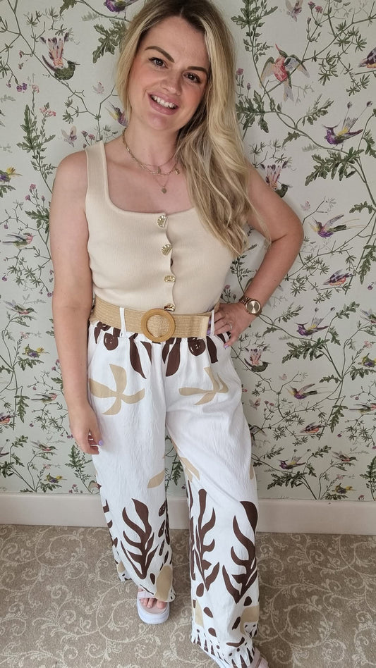 IMOGEN LOOSE BELTED SUMMER PANTS