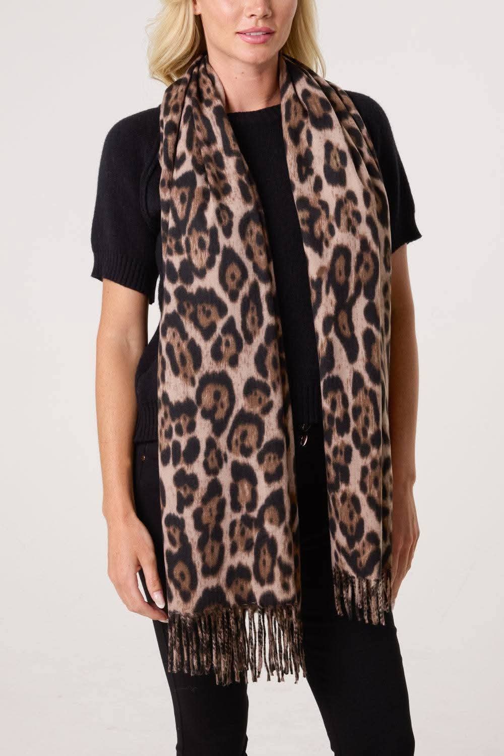 BELLE LEOPARD PRINT SCARF