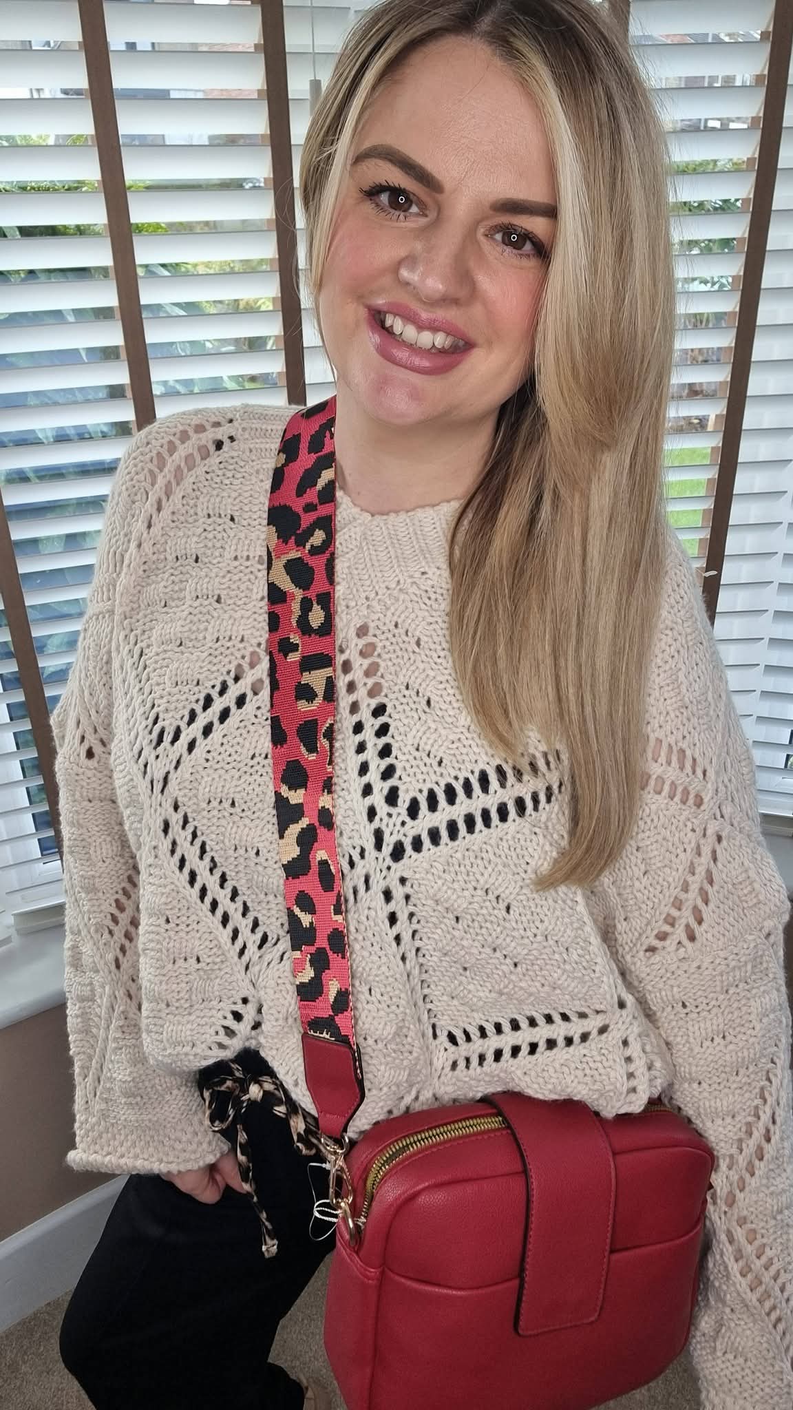 EVA LEOPARD STRAP BAG - RED