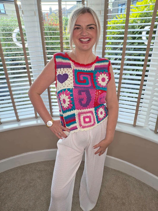 ALANIS RETRO CROCHET TOP