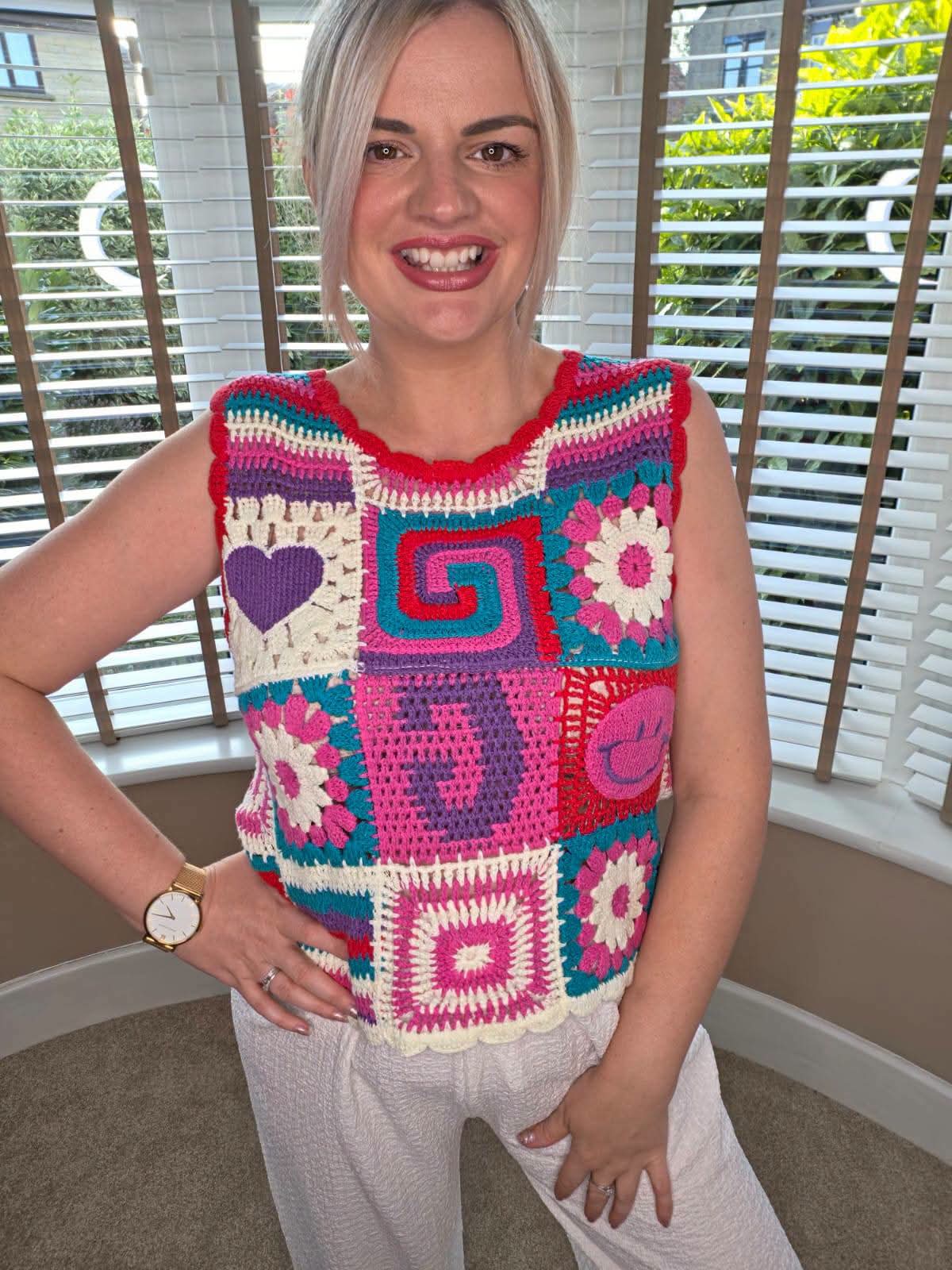 ALANIS RETRO CROCHET TOP
