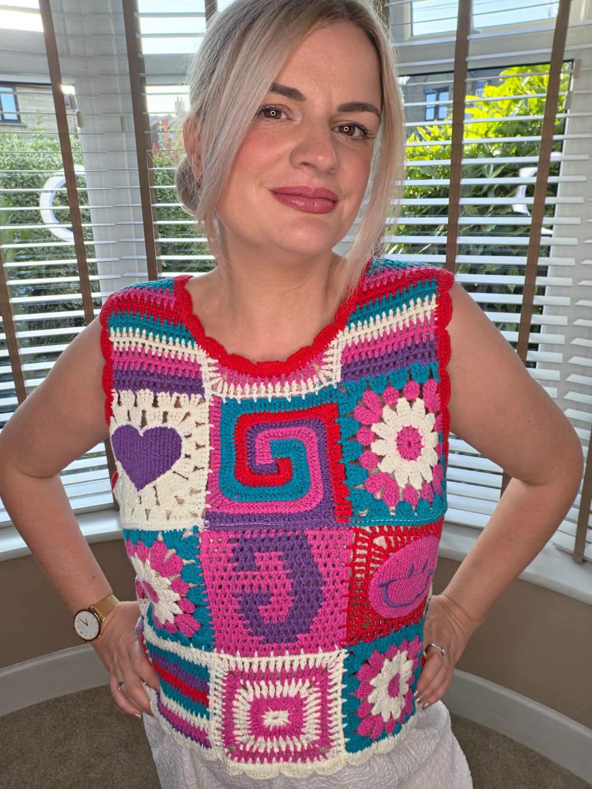 ALANIS RETRO CROCHET TOP