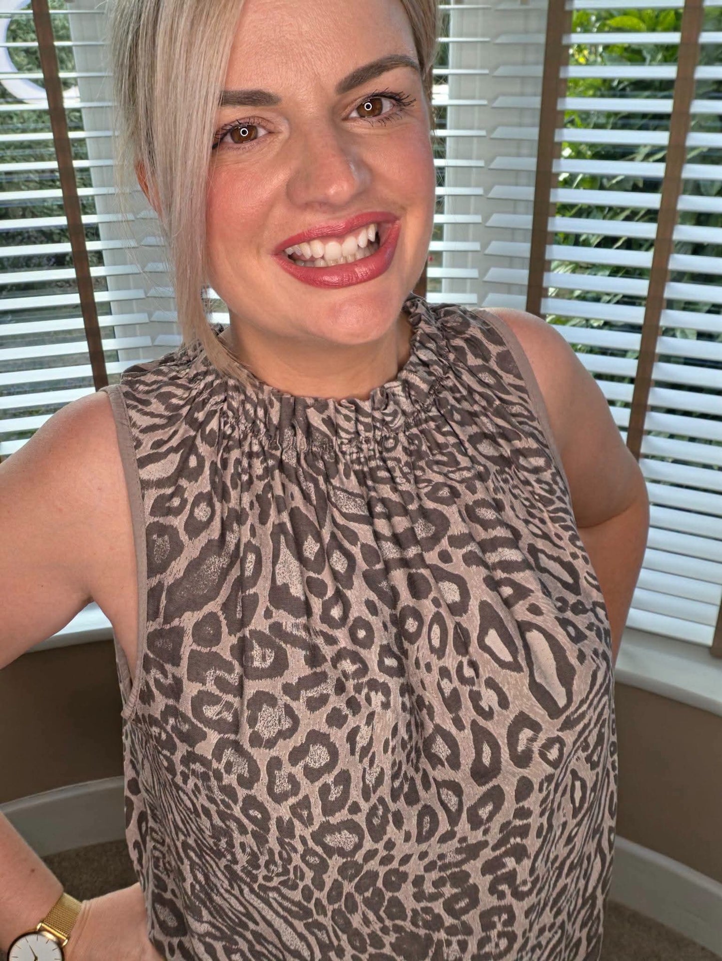 VERONA LEOPARD LOOSE TOP