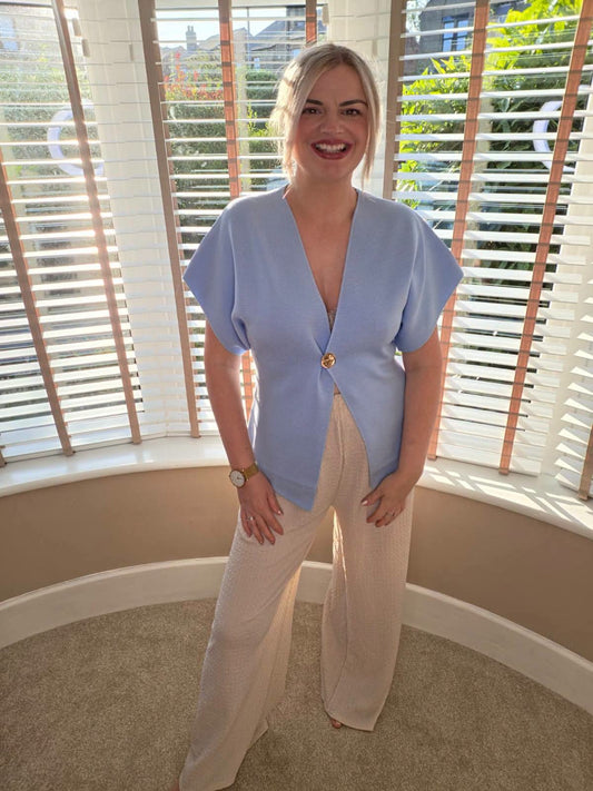 ALI CRINKLE LOOSE SUMMER PANTS - BEIGE