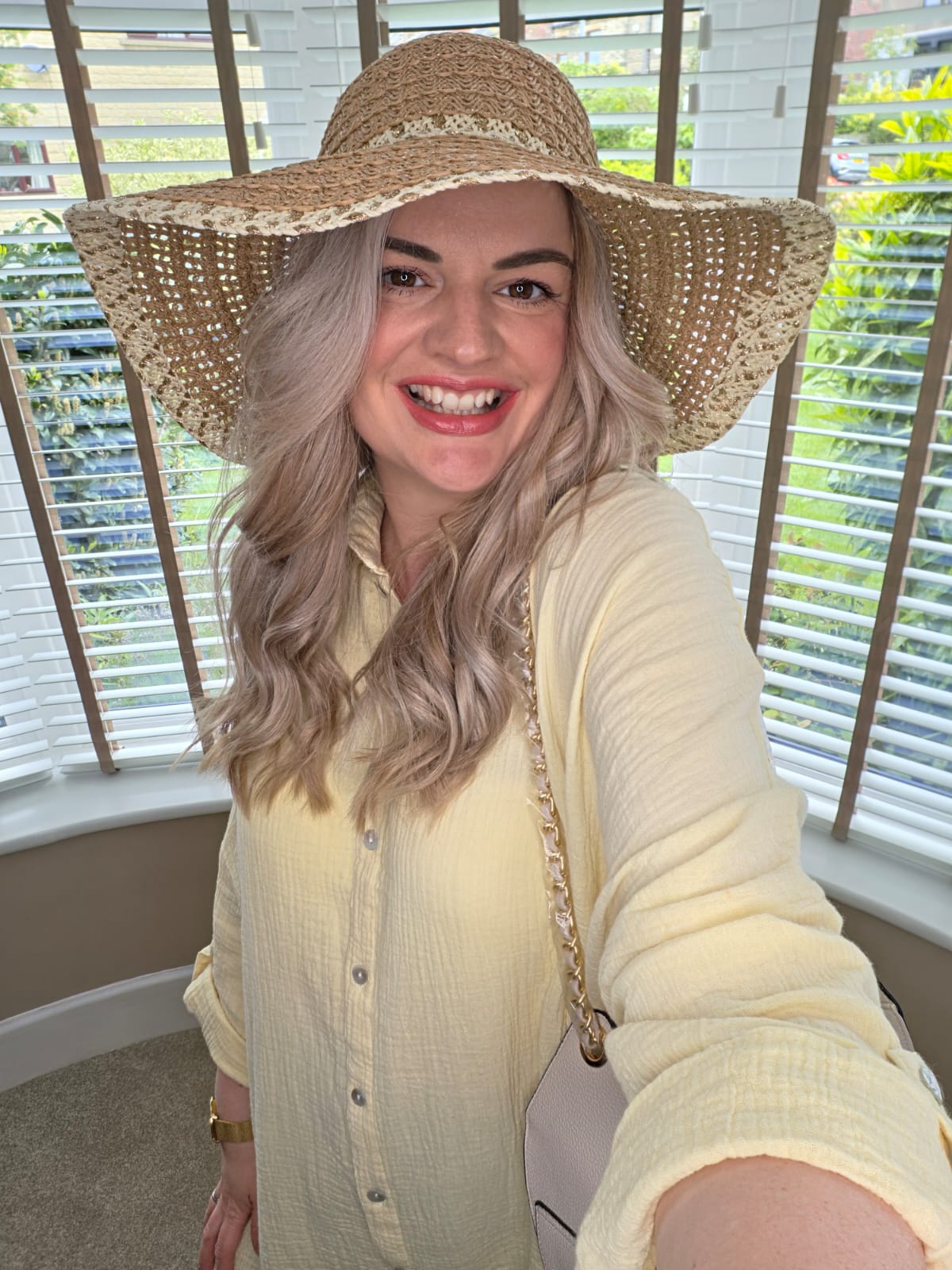 SOFIA CONTRAST WOVEN NATURAL SUN HAT -