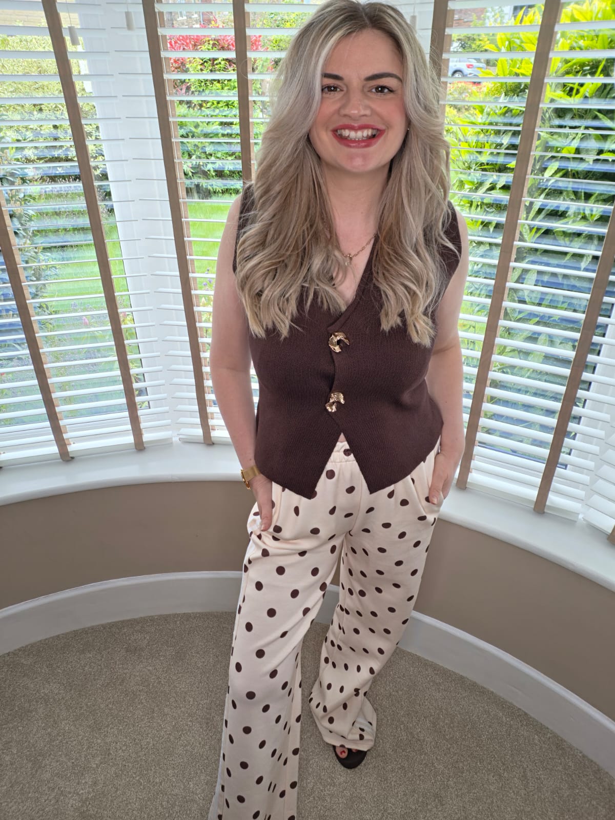 DOTTY POLKA DOT SIDE STRIPE JOGGERS