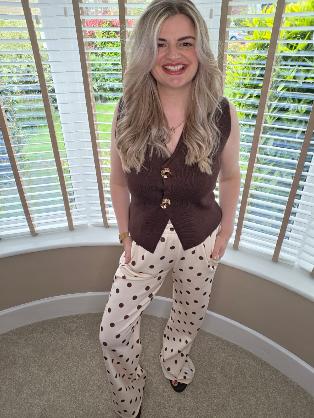 DOTTY POLKA DOT SIDE STRIPE JOGGERS