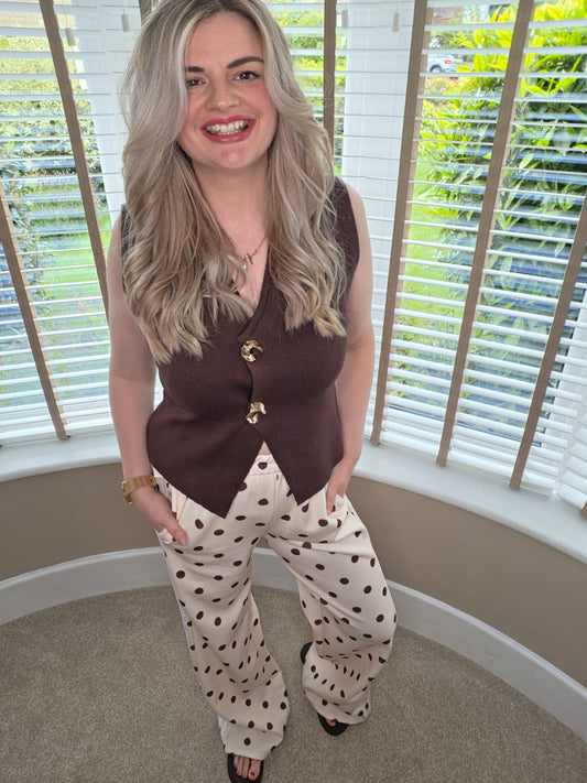 DOTTY POLKA DOT SIDE STRIPE JOGGERS