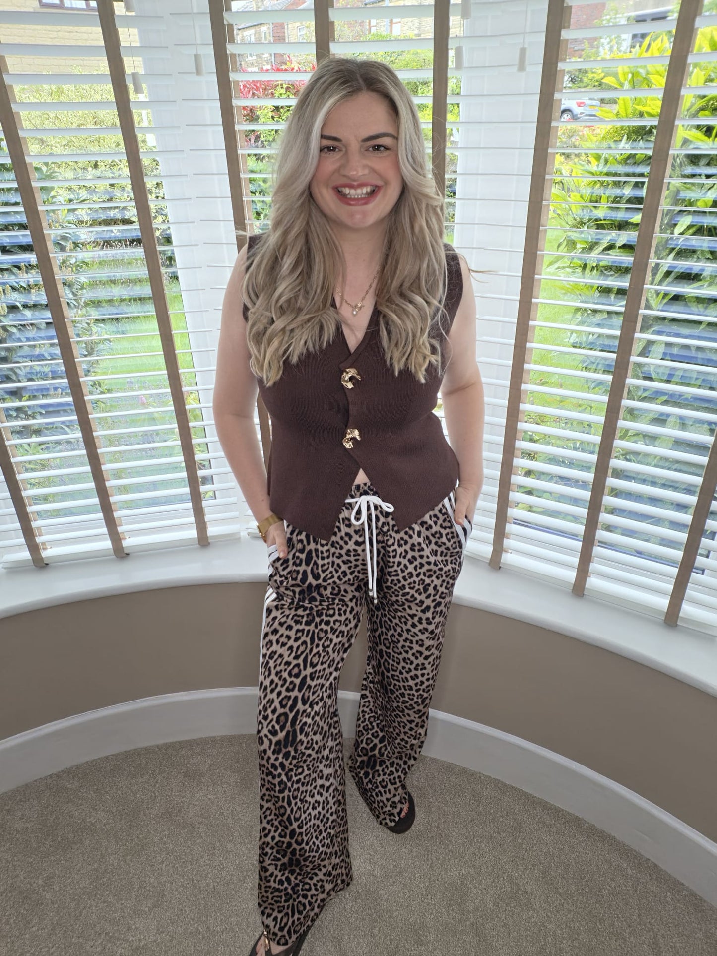 BONNIE BROWN GOLD BUTTON TOP