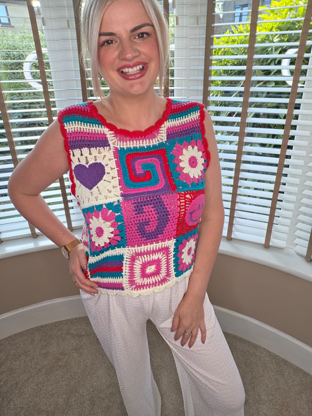ALANIS RETRO CROCHET TOP